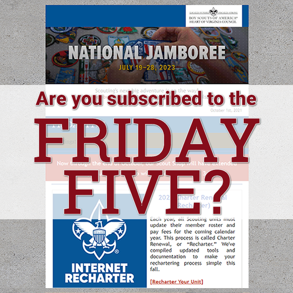 Are You Subscribed to the Friday Five October 2021