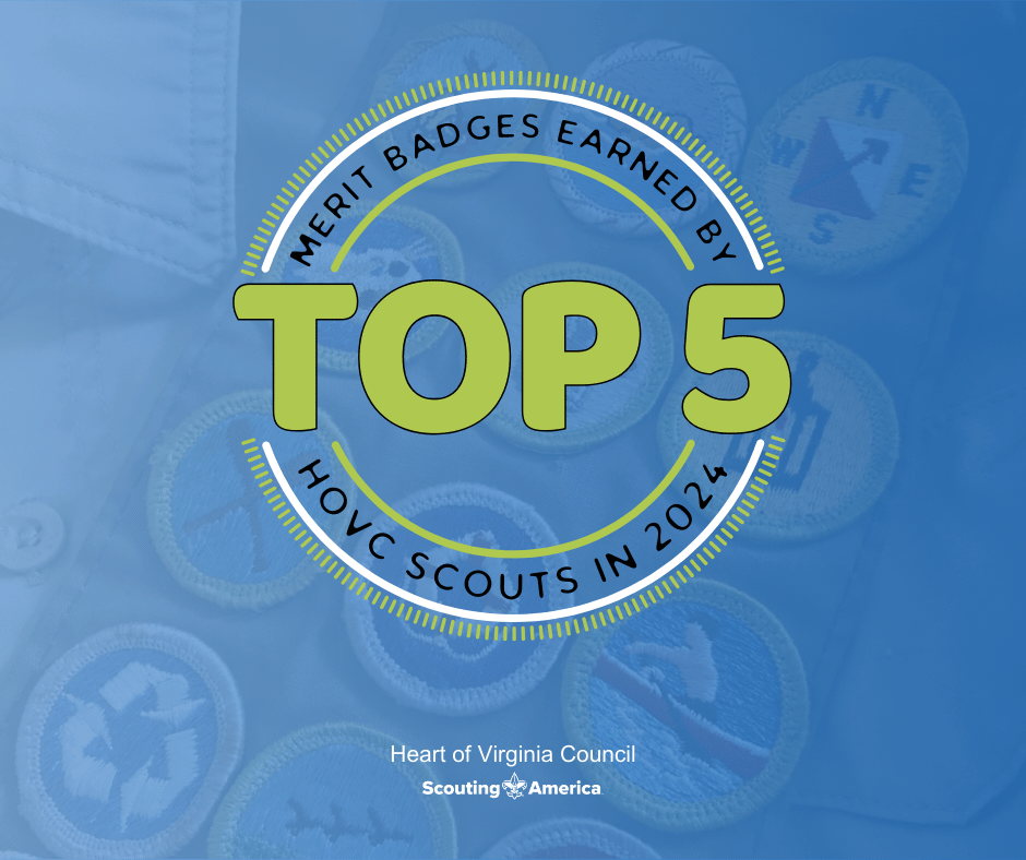 Top 5 Merit Badges Earned in 2024