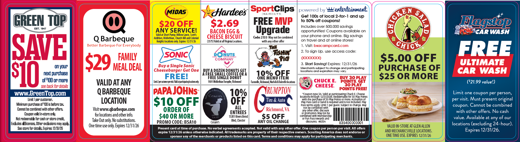 2026 Camp Cards Council back 2026 Camp Cards Council back