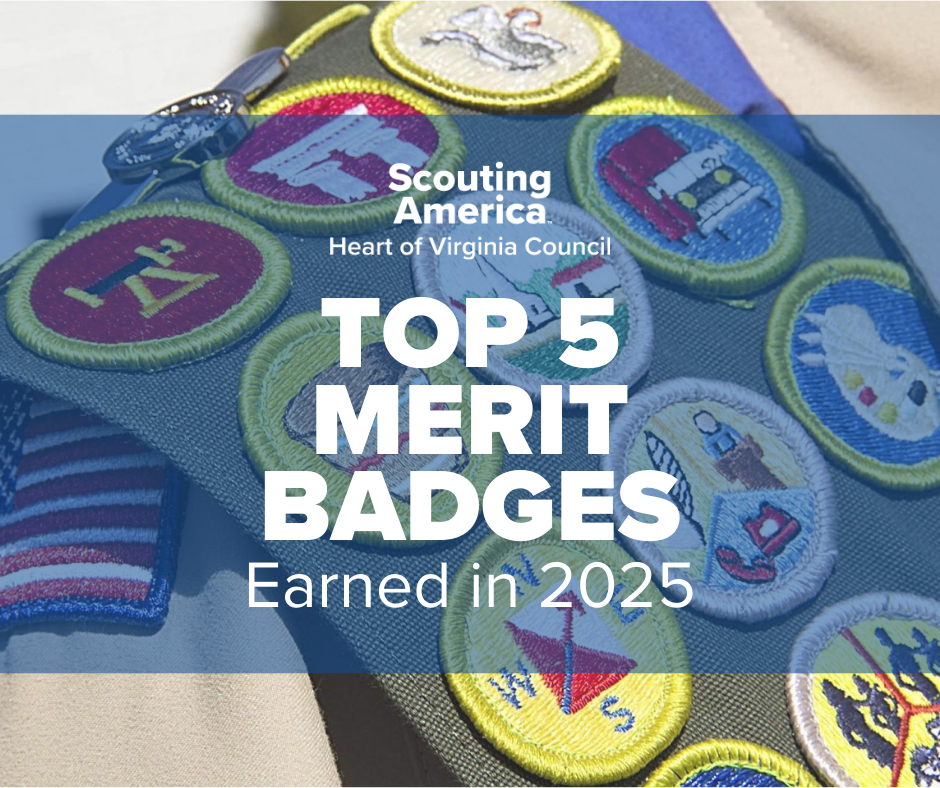 Top 5 Merit Badges Top 5 Merit Badges Earned in 2025